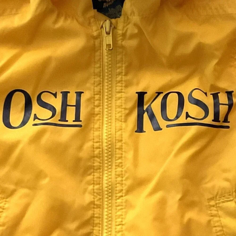 OSHKOSH B’GOSH YELLOW HOODED RAIN JACKET
